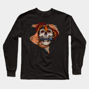 Tattoo skull with snake Long Sleeve T-Shirt